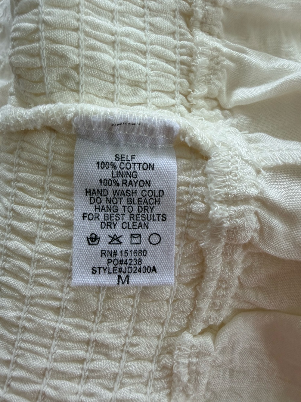 NWT Storia You Flatter Me White Eyelet Ruffle Smocked Bodycon Mini Dress - Picture 9 of 9
